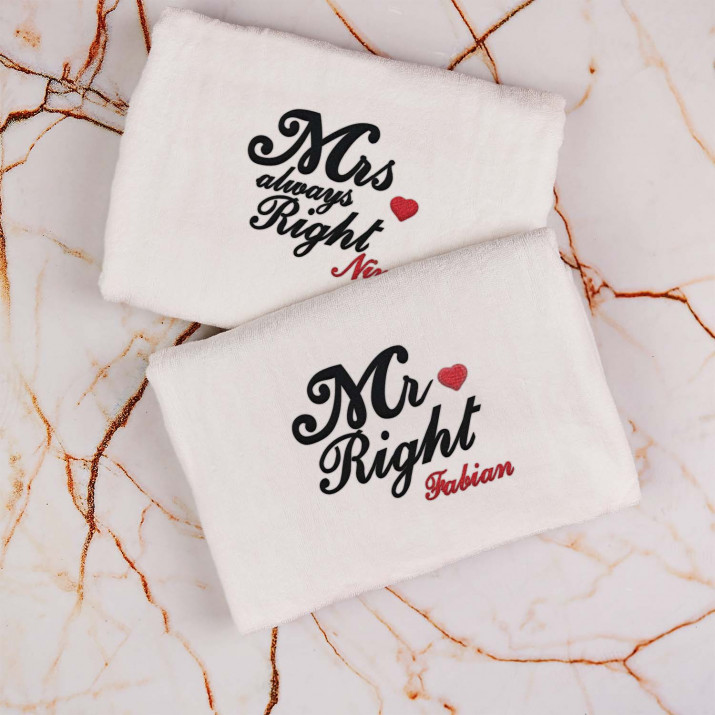 Mr und Mrs always right - Handtücher-Set