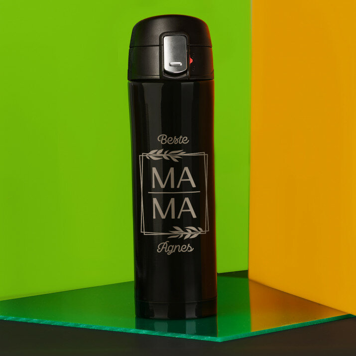 Beste Mama Blätter - Thermobecher 440 ml Beste Mama Blätter - Thermobecher 440 ml