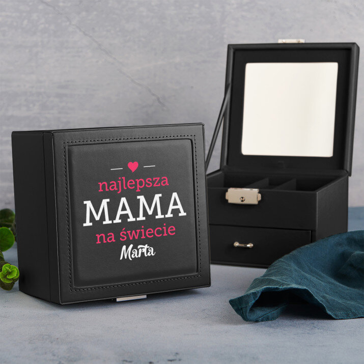 Beste Mama - Schmuckkästchen mit Spiegel