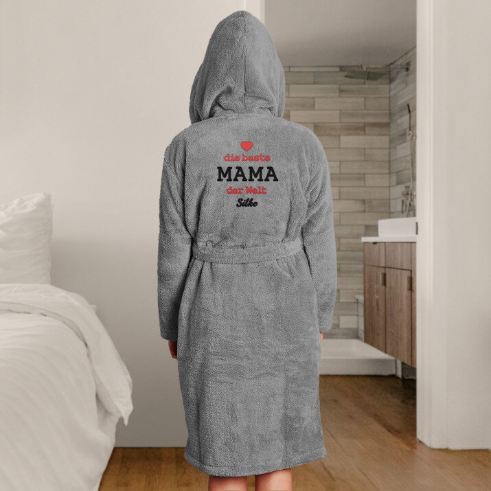 Beste Mama - Bademantel mit Kapuze