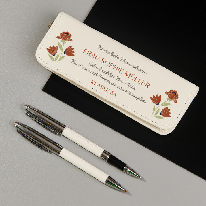 Beste Klassenlehrerin - Schreibset im Lederetui Beste Klassenlehrerin - Schreibset im Lederetui