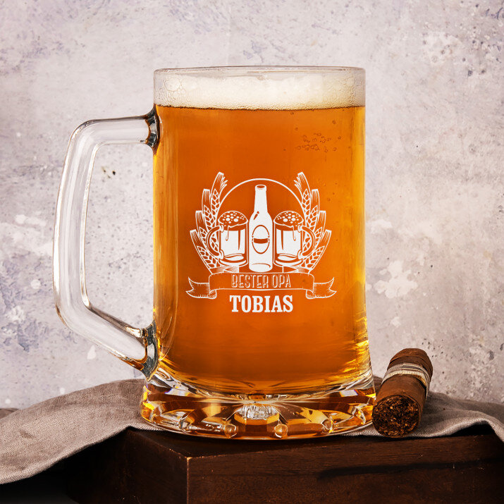 Bester Opa - Personalisierter Bierkrug
