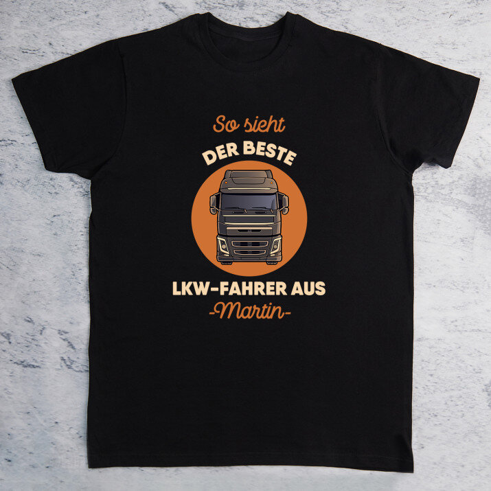 BESTE LKW-FAHRER - Schwarzes T-Shirt für Herren
