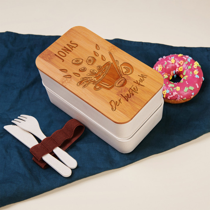 Bester Koch - Lunchbox aus Bambus