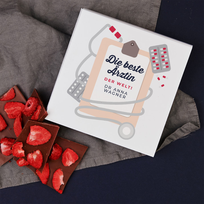 Beste Ärztin - Schokolade mit Erdbeeren Beste Ärztin - Schokolade mit Erdbeeren
