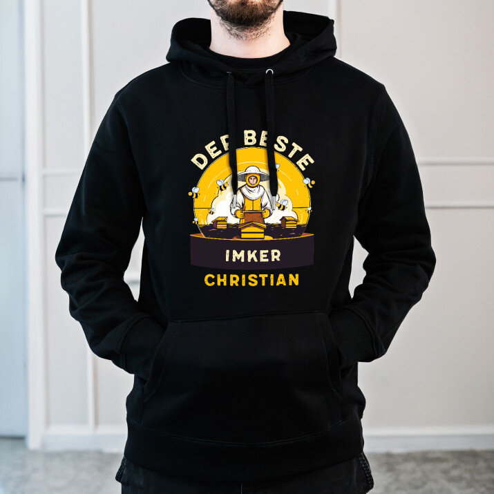 Bester imker - Schwarzer Kapuzenpullover für Herren