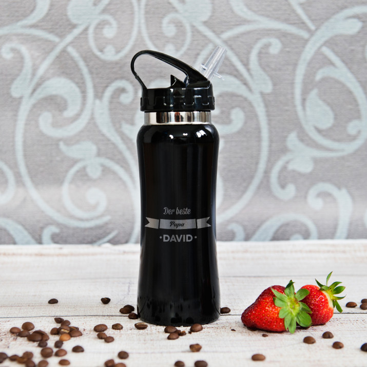 Bester Papa - Trinkflasche mit Gravur Bester Papa - Trinkflasche mit Gravur
