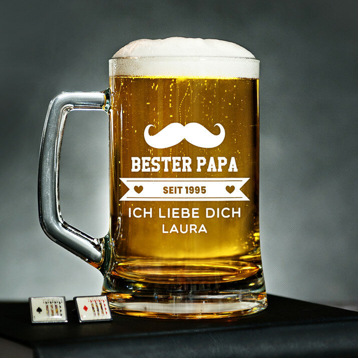 Bester Papa - Personalisierter Bierkrug