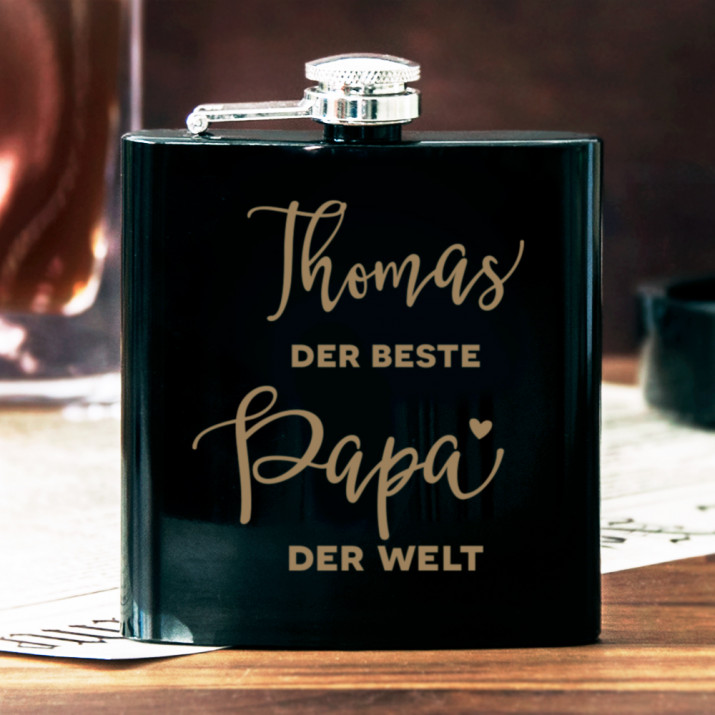 Bester Papa - Flachmann mit Gravur Bester Papa - Flachmann mit Gravur