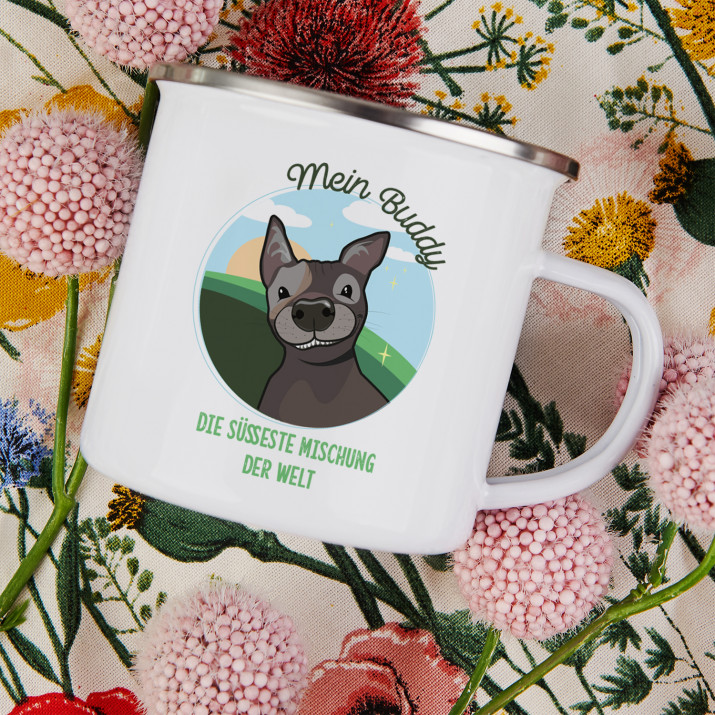 Süßeste Mischung - emaillierter Becher