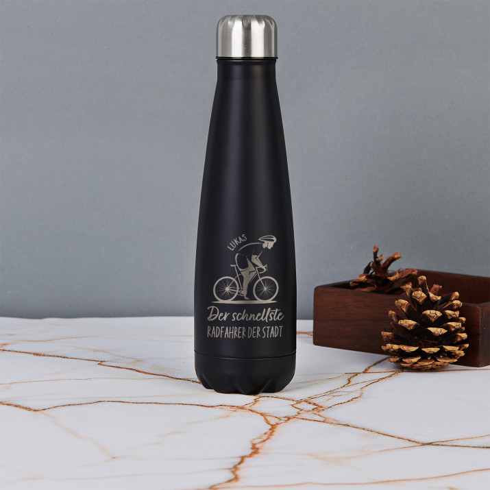 Der schnellste Radfahrer der Stadt - Wasserflasche 500 ml