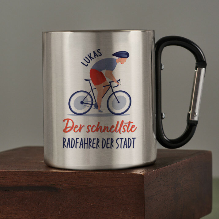 Der schnellste radfahrer der stadt - Karabinerbecher