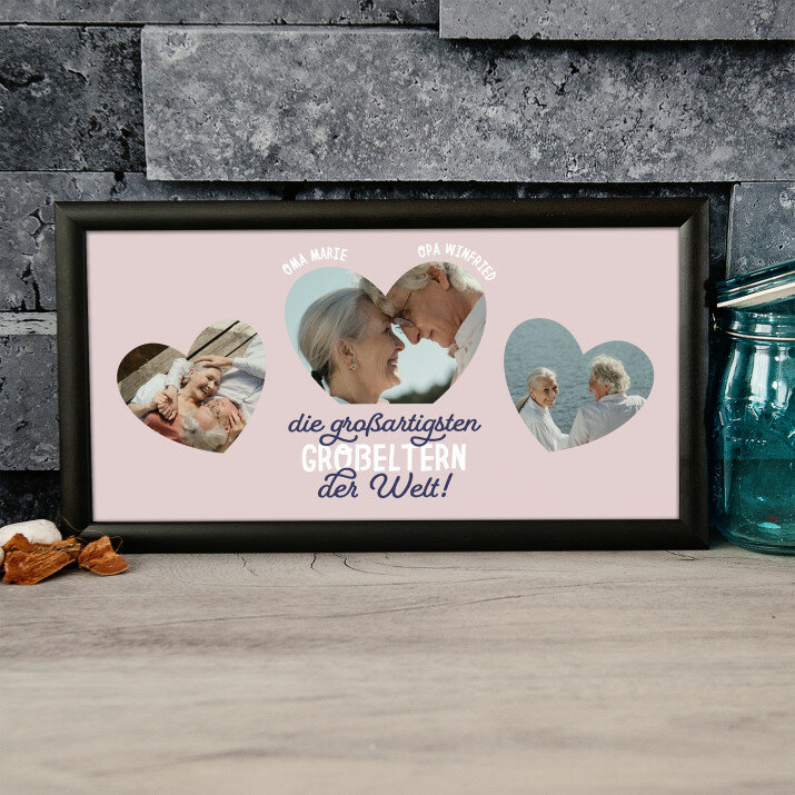 Großartigste Großeltern - Kunstdruck mit Rahmen