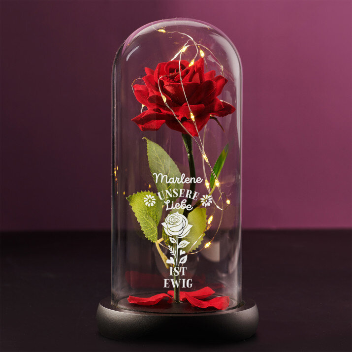 Unsere Liebe ist ewig - Ewige Rose Im Glas Unsere Liebe ist ewig - Ewige Rose Im Glas