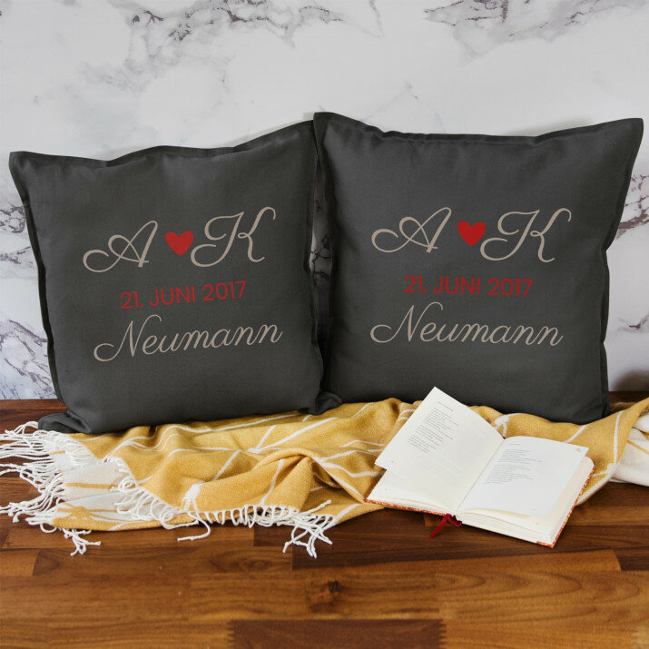 Unser Hochzeitstag - Kissen-Set