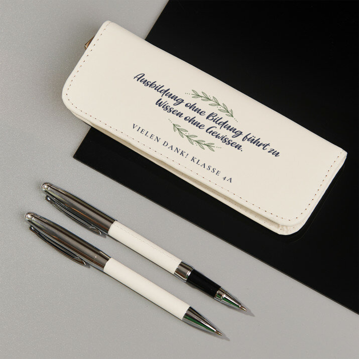 Ausbildung - Schreibset im Lederetui