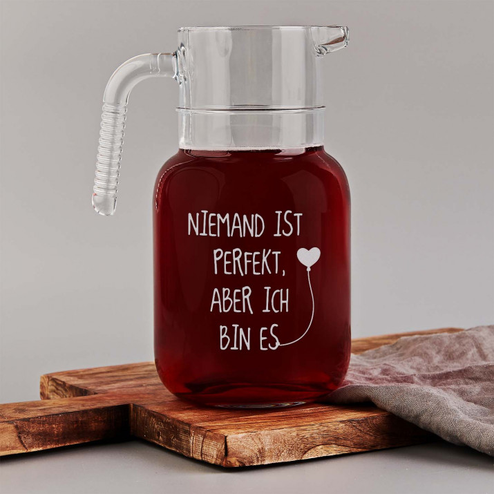 Niemand ist perfekt - Glaskrug