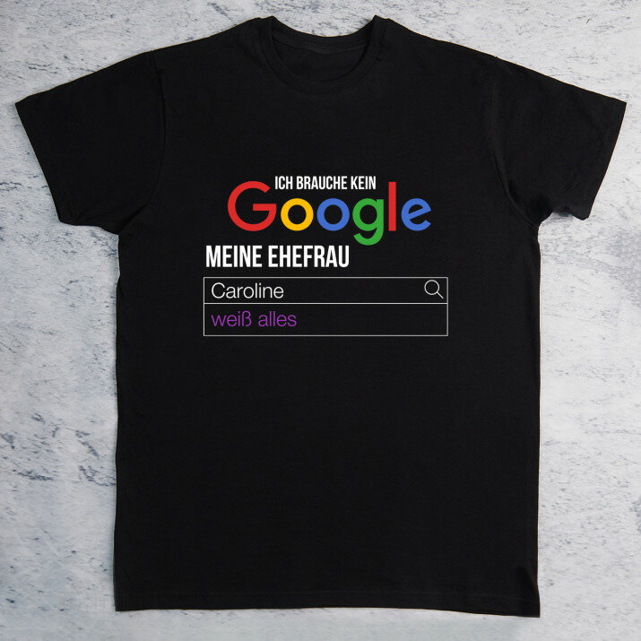 Ich brauche kein Google - Schwarzes T-Shirt für Herren
