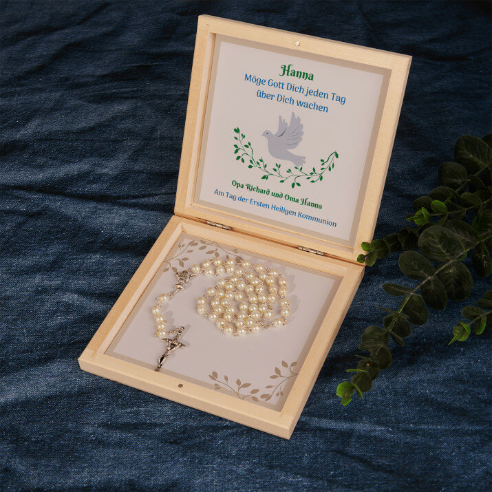 Möge Gott - Rosenkranz in Holzkiste Möge Gott - Rosenkranz in Holzkiste