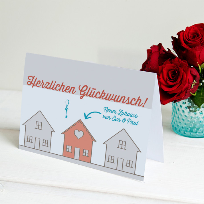 Neues Zuhause - Glückwunschkarte Neues Zuhause - Glückwunschkarte
