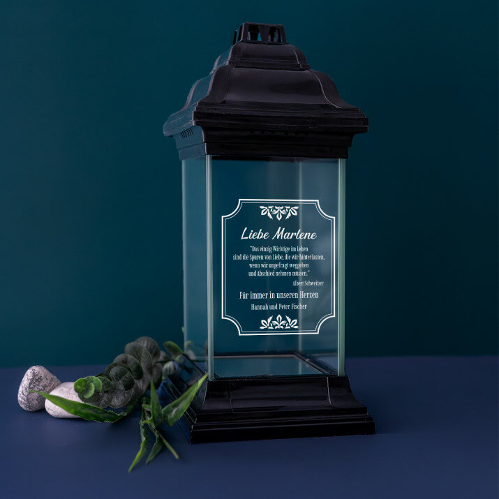 Das einzig Wichtige im Leben - Schwarze Grablaterne