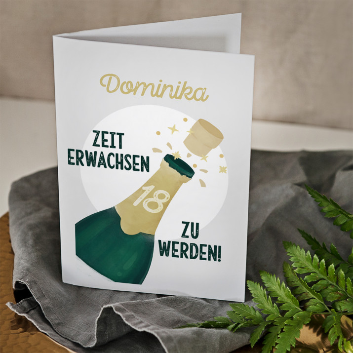 Achtzehnter Geburtstag Erwachsen - Glückwunschkarte
