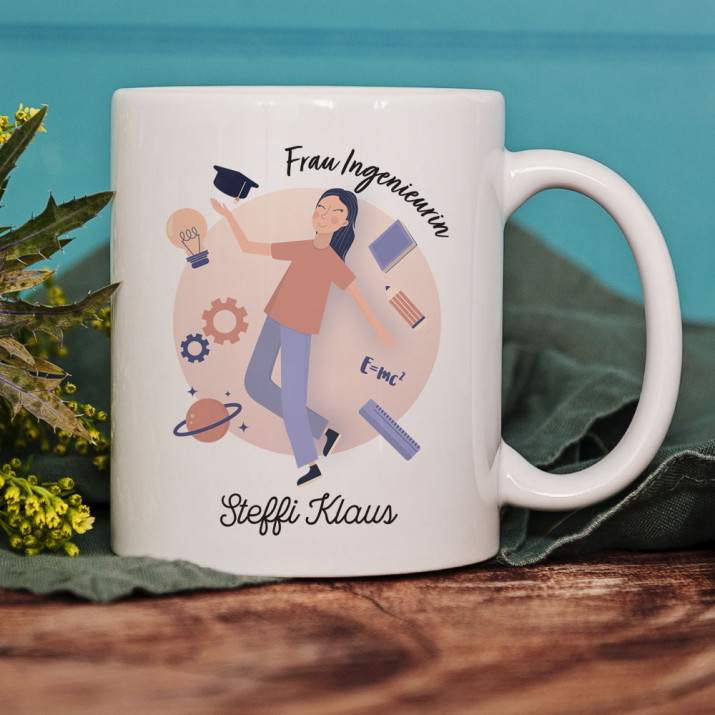 Frau Ingenieur - personalisierte Tasse