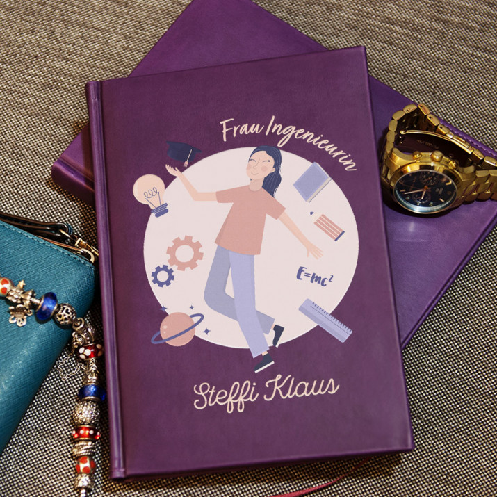 Frau Ingenieurin - Notizbuch A5 mit Aufdruck Frau Ingenieurin - Notizbuch A5 mit Aufdruck