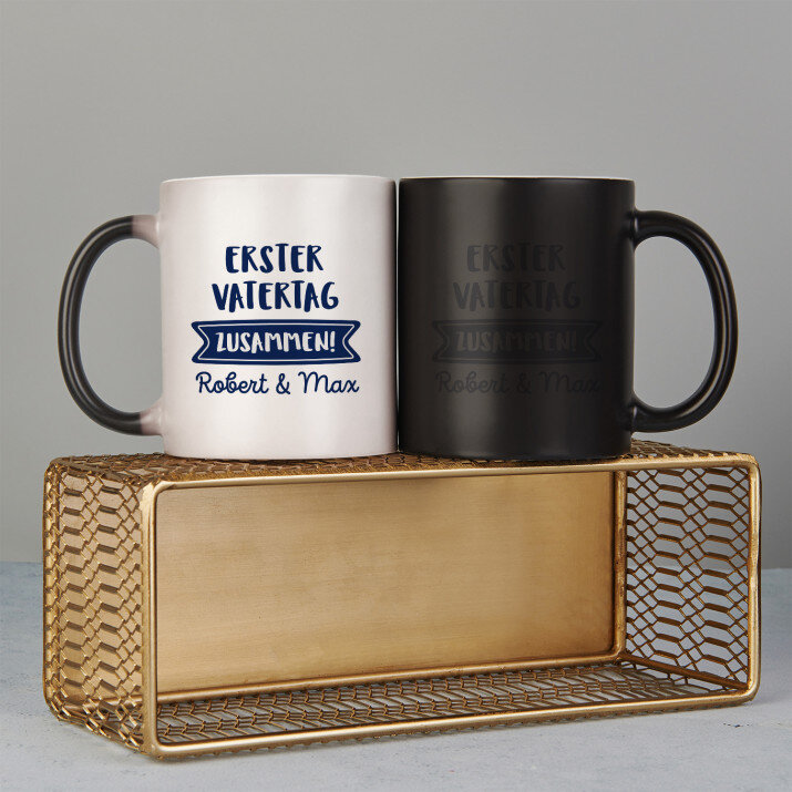 Erster gemeinsamer Vatertag - Zaubertasse Erster gemeinsamer Vatertag - Zaubertasse