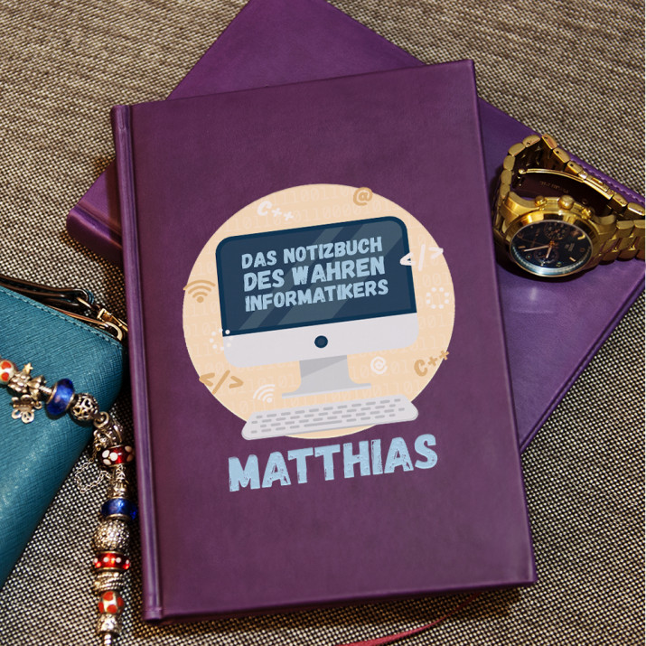 Des wahren Informatikers - Notizbuch A5 mit Aufdruck