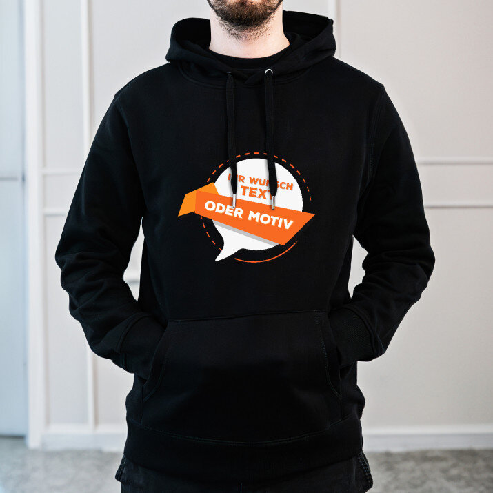 Eigenes projekt - Schwarzer Kapuzenpullover für Herren Eigenes projekt - Schwarzer Kapuzenpullover für Herren