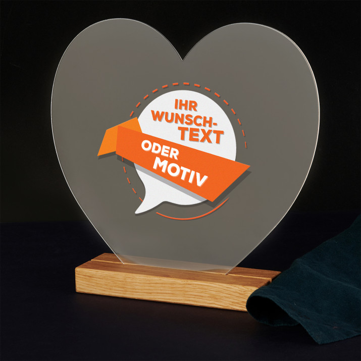 Eigenes projekt - Druck auf Acrylglas Herz