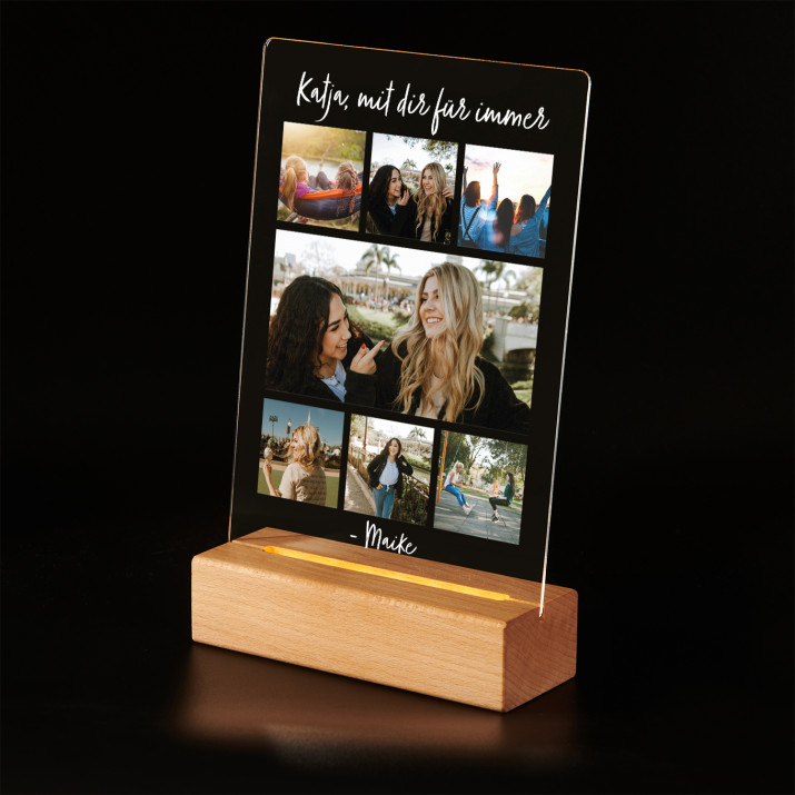 Freundinen - Druck auf Acrylglas mit LED Beleuchtung