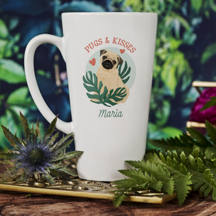Pugs & Kisses - personalisierte Tasse