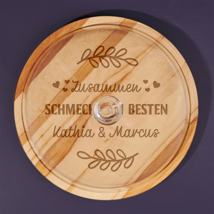 Zusammen schmeckt`s am besten - Glasglocke mit Gravur