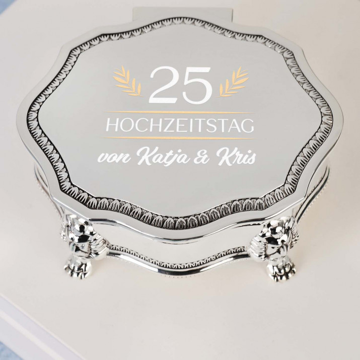 Hochzeitstag - Silbernes Schmuckkästchen Hochzeitstag - Silbernes Schmuckkästchen