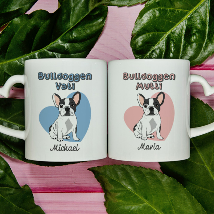 Bulldoggen-Eltern - Becher für Paar Bulldoggen-Eltern - Becher für Paar