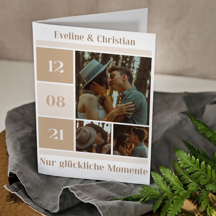 Nur glückliche Momente - Glückwunschkarte