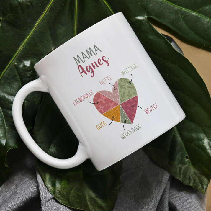 Mamas Herz - Personalisierte Tasse