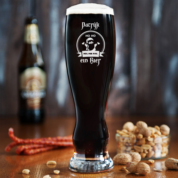 Ho Ho - Bierglas mit Gravur