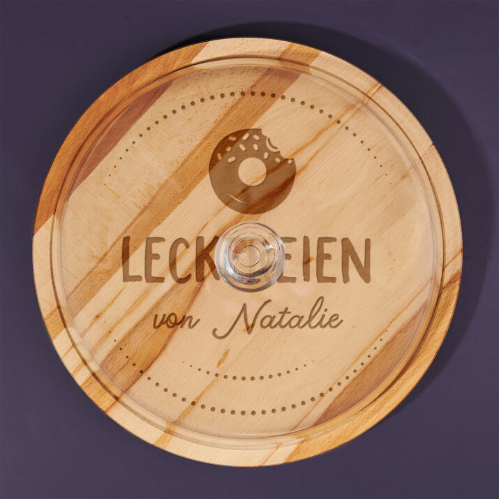 Leckereien - Glasglocke mit Gravur Leckereien - Glasglocke mit Gravur