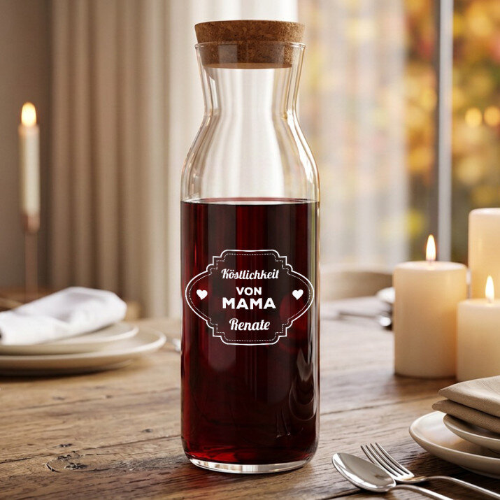 Mamas Köstlichkeit - Karaffe mit Gravur