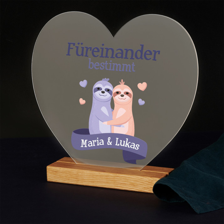 Füreinander bestimmt - Druck auf Acrylglas Herz