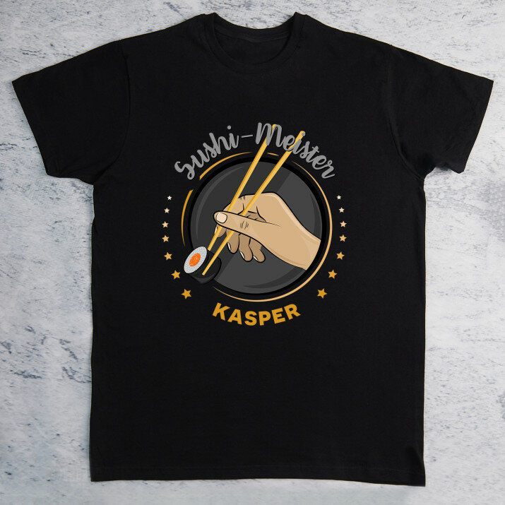 Sushi-Meister - Schwarzes T-Shirt für Herren