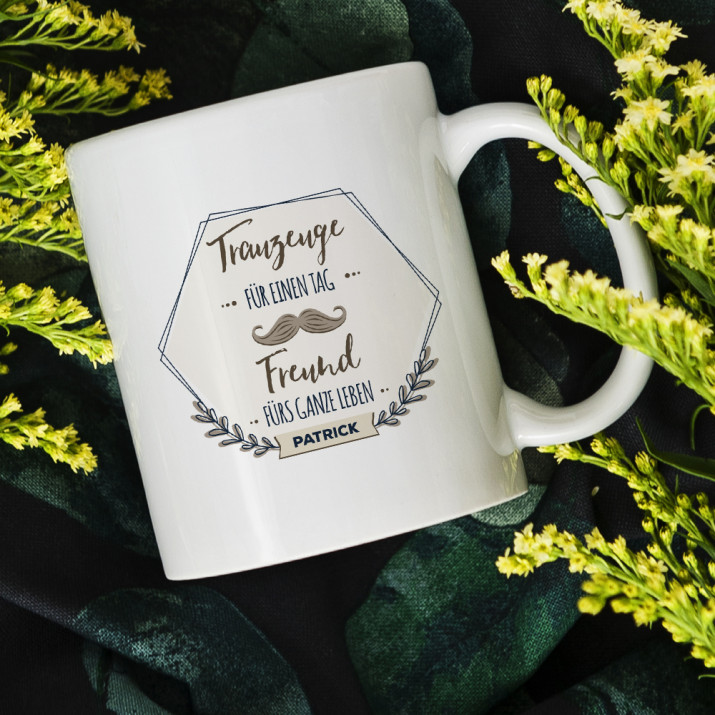 Trauzeuge für einen Tag - personalisierte Tasse