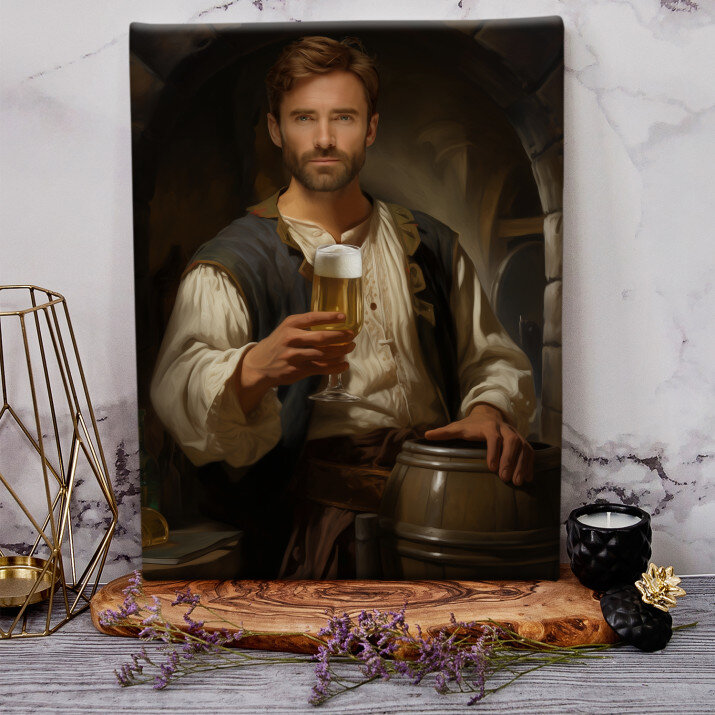 Ein Adliger mit einem Bier - Königsporträt