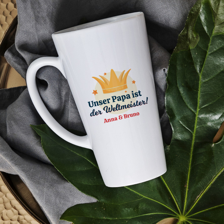 Papa Weltmeister - personalisierte Tasse