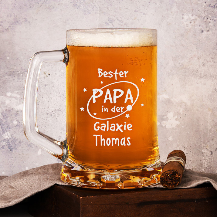 Papa in der Galaxie - Personalisierter Bierkrug
