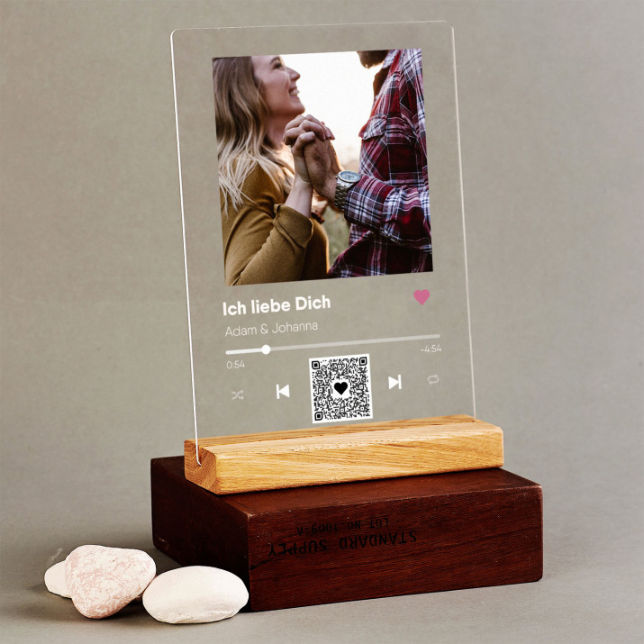 Unser Lied Spotify - QR - Druck auf Acrylglas