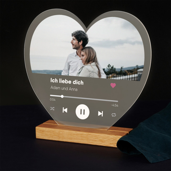 unser lied spotify - Druck auf Acrylglas Herz